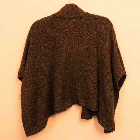 Poncho Style Sweater with Front Buttons - Picture 3 of 4